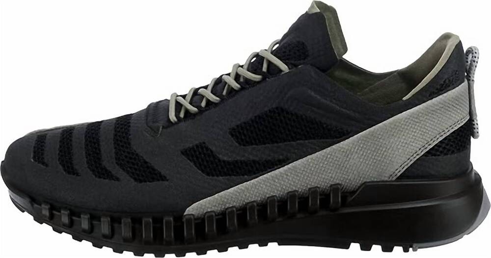 NEW ECCO men's ziplex shoes in black/vetiver